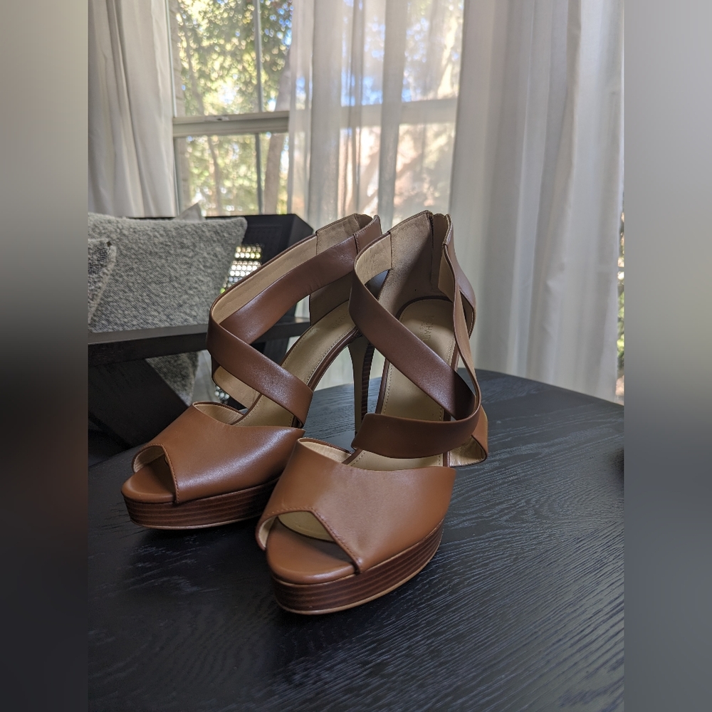 Michael Kors Brown Leather Heels